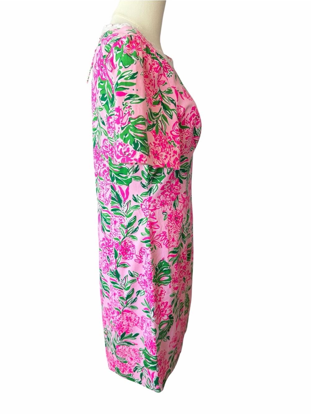 L Lilly Pulitzer Mila Short Sleeve Shift Dress Size 8 in CONCH SHELL PINK - Picture 4 of 10
